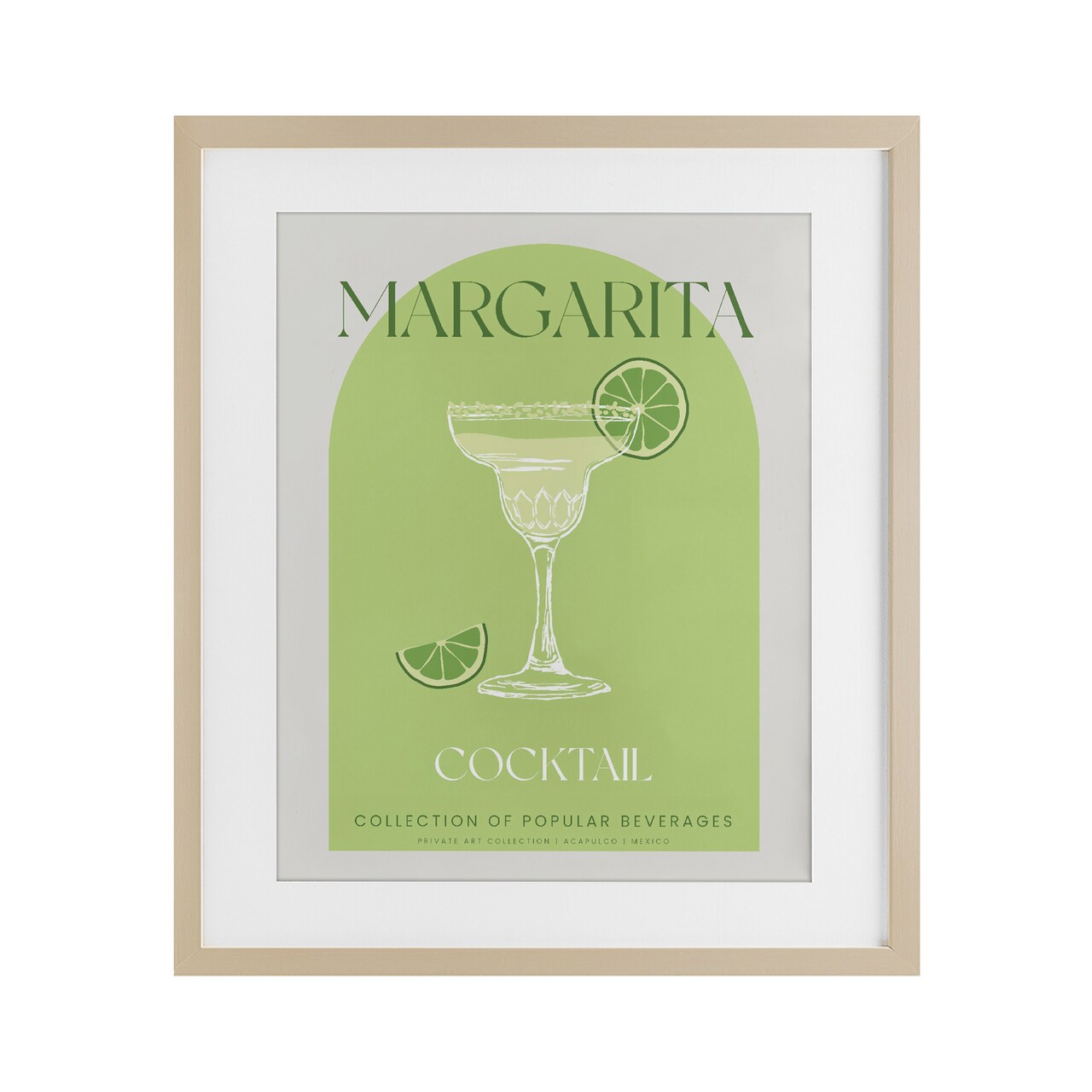 Stupell Industries Stylish Retro Margarita Framed Print Under Glass, design by Lil' Rue